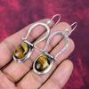 Tigerauge Ohrringe Edelsteinschmuck, 925 massives Sterlingsilber handgefertigte Ohrringe, neuestes Design Schmuck