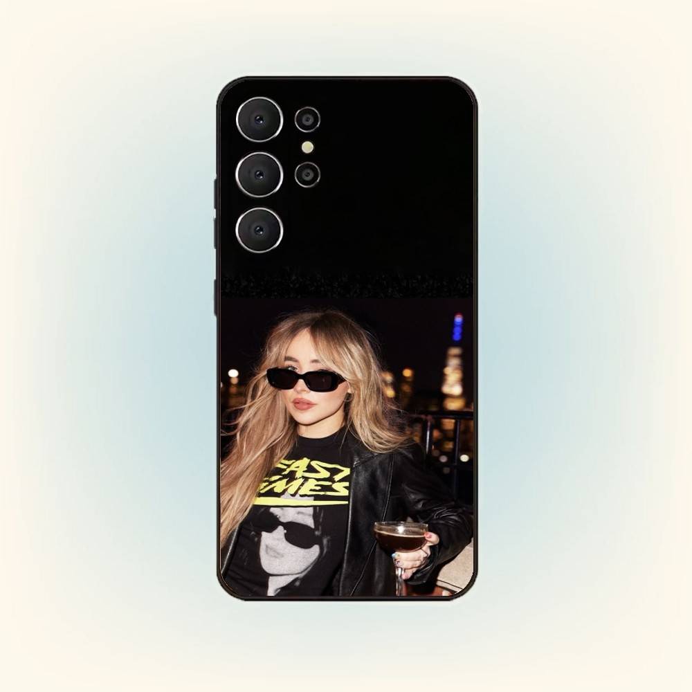 S-Sabrina Singer C-Zimmermann Handyhülle Für Samsung S26,S25,24,23,22,30,21,10,9,Ultra,Plus,Lite,Schwarze Weiche Hülle