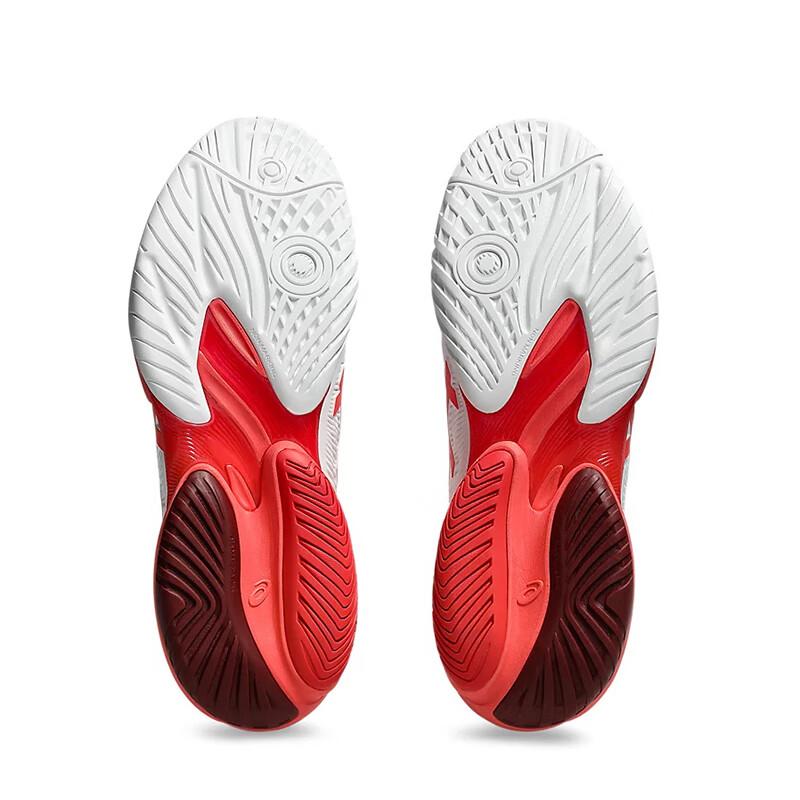 New Asics Court FF 3 Novak Anti Slip Wear Resistant Low Top Tennis Shoes Men's White Red 1041A522-966