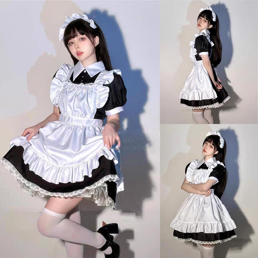 AOTYP Cosplay Služka Lolita Moe Lolita Gotický Kulturní Škola Roztomilá Služka Otaku Tanec Velikost 2XL Šaty, Kostým, Kostým, Uniforma, Lolita, Festival,
