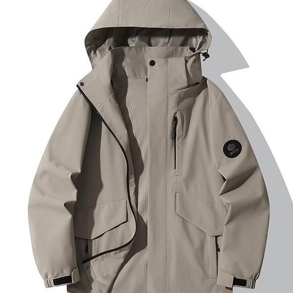 Spring and Autumn New Jacket Men's Outdoor Sports Mountaineering Windproof Waterproof Hooded Jacket