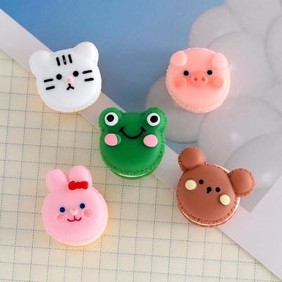 3D Cartoon Animal Macaron DIY Toy Set: Cream Glue Accessories for Phone Case & Hair Clip Decoration