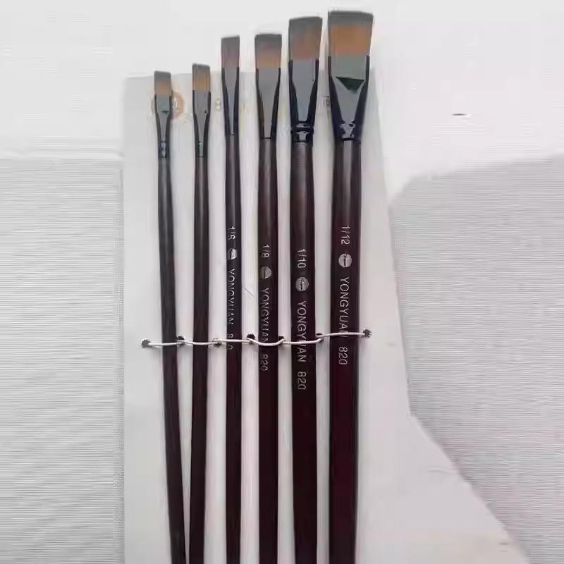 

Nylon Brush Set: Oil, Gouache, Flat, Doodle & Watercolor for Kids - Free Shipping жёлтый