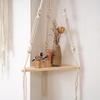 Triangle Shelves Wall Decoration Macrame Wall Shelf Home Plant Hanger Candle Holder For Dorm Bedroom Decoration