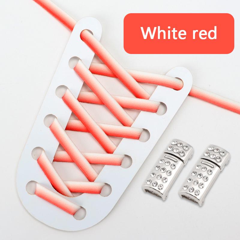 Diamond Magnetic Lock Shoelaces Gradient Elastic No-Tie Shoe Laces for Sneakers Kids & Adults Rubber Bands for Easy Fit