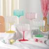 Colorful Frosted Glass Cocktail Mug Masked Candy Goblet Home Petal Lace Macaron Ice Cream Cup Holiday Party Barware