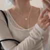 Women Minimalist Heart Adjustable Pull Collarbone Necklace Ins Style Fine Jewelry