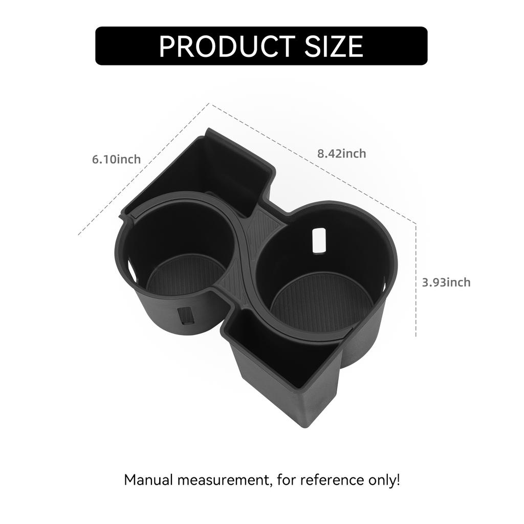 Smabee for KIA EV9 2024-2026 Car Center Cup Holder Shock-Absorbing Armrest Storage Tray Organizer Tidying Interior Accessories