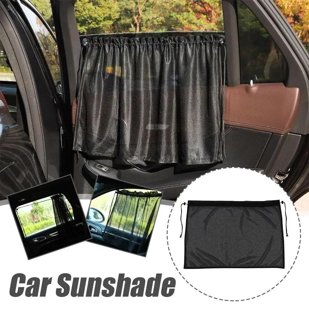 Universal Car Window Sun Shade Curtain Mesh Net Sunshade for Front Rear Seater Auto UV Block Protector Shading Cover Accessories