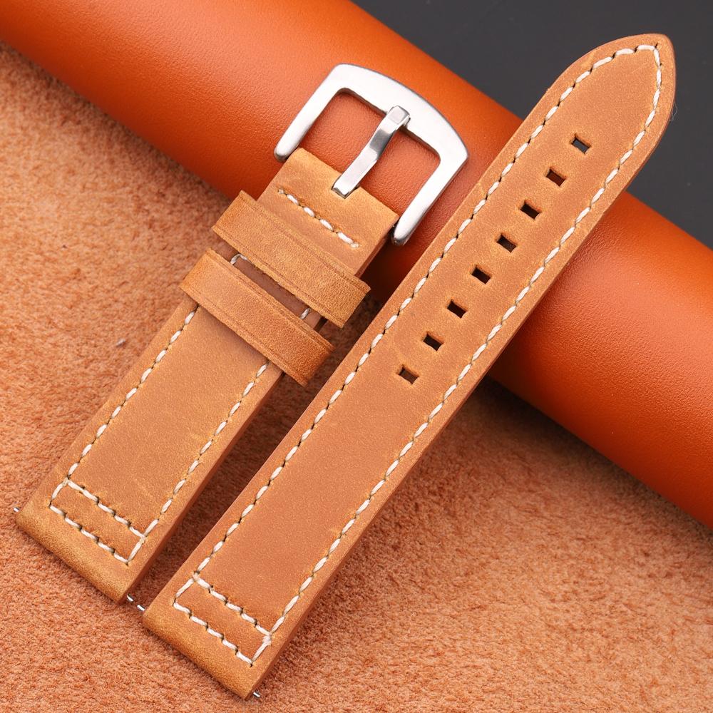 

Ремешок для часов из натуральной кожи, мягкий быстросъемный ремешок из воловьей кожи для женщин и мужчин, 18 мм, 20 мм, 22 мм, 24 мм, ремешок на запястье, подарок 20mm