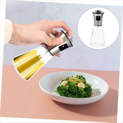 Oil Sprayer For Cooking- Stainless Steel Oil Spray Bottle, Pressurized Spray Glass Oil Spray Pot, Kitchen Olive Oil Cooking