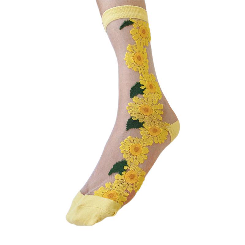 Details about Women Sheer Glass Fiber Ankle Socks Contrast Colored Daisy Sunflower Hosiery Details about Women Sheer Glass Fiber Ankle Socks Contrast Colored Daisy Sunflower Hosiery