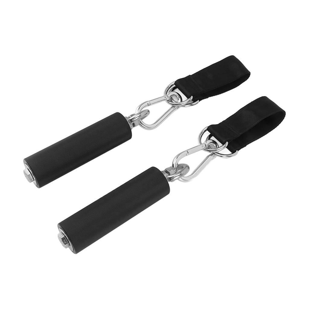 1Pair Pull Up Handle Cable Handle TPR Rubber Coated Grip Anti Slip Straight Gym Equipment