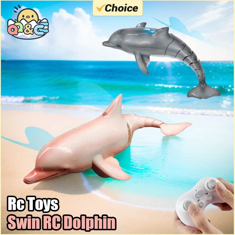 Ungiftiger Fernbedienungs-Delfin 2,4G Simulation RC Tiere Boot Spielzeug Elektrisches Funkgesteuertes Schiff Wasser Outdoor Spielzeug Für Kinder Kinder Geschenke
