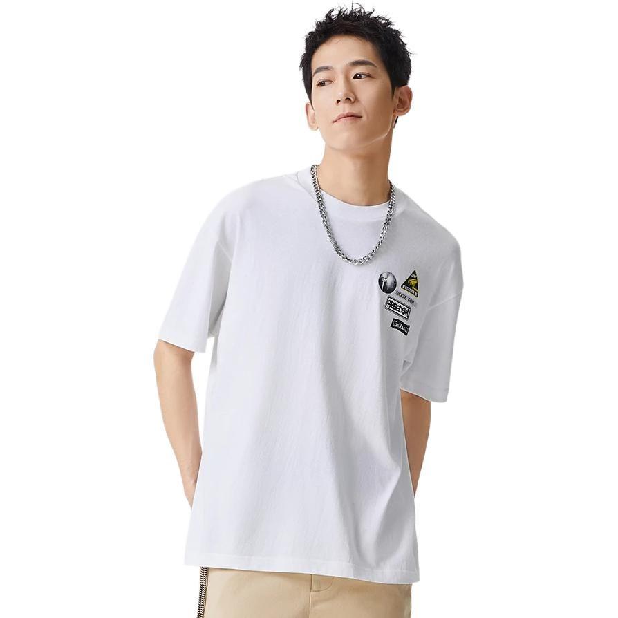 Li Ning Skateboard T Shirt Unisex White AHSS301-3