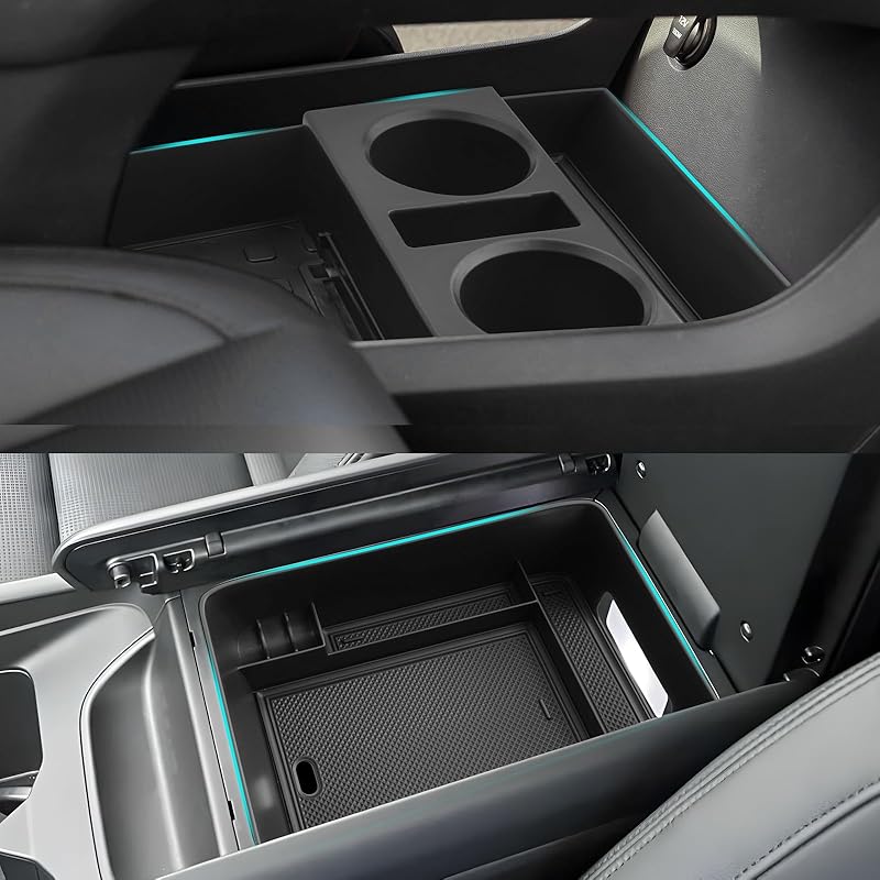 SHAOHAO For 2025 2026 Hyundai Santa Fe Under Console Organizer Tray For 2024 2025 2026 Hyundai Santa Fe Accessories (SE, SEL, XRT, Limited,