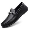 Men's Breathable Leather Slip-On Driving Shoes - Soft Sole, Small to Large Sizes