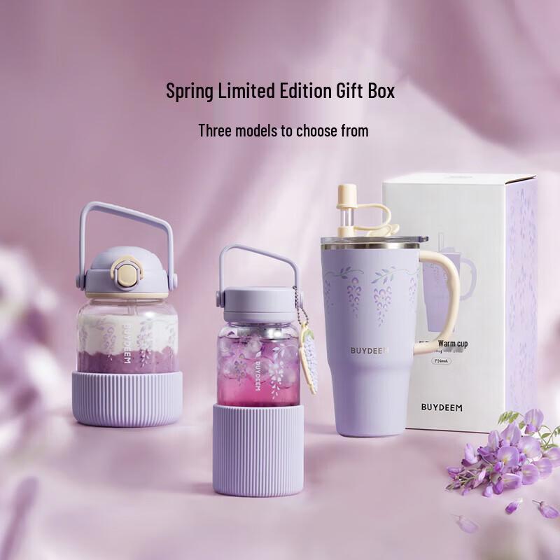 Buydeem Wisteria 750ml Insulated Tumbler with Straw