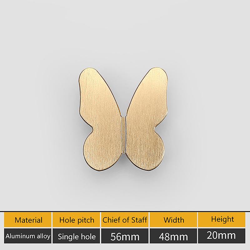 Aluminum Alloy Small Handle Wardrobe Cabinet Door Handle Creative And Simple Color Cute Butterfly Cartoon Children's Room Handle
