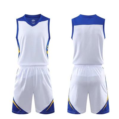 סט גופיות כדורסל לגברים ריקות מדים קבוצתיים נושמים חליפות אימון וסט מכנסיים קצרים חליפת ספורט מותאמת אישית