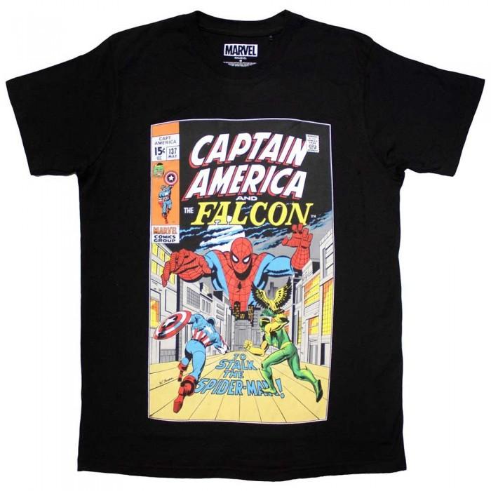 Marvel Comics Unisex Adult Captain America & Falcon Comic Cover T-Shirt
