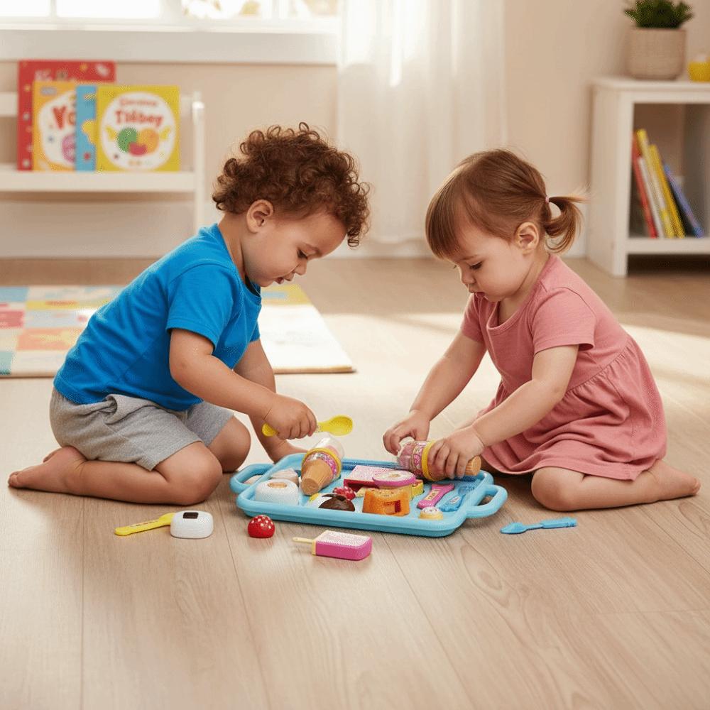 Pretend Play Lunch Box Pudding Toy Little BearShape Play House Toys Pudding Feeding Set  Kids Toy