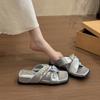 New Style Sandals Slippers Women's Shoes One-shoulder Heel Slippers