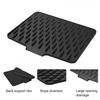 Silicone Drain Mat Thick Dish Drying Mat with Drainage Heat-Resistant Non-Slip Bar Sink Drying Pad for Countertops