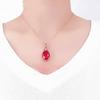 Exquisite Russian Purple Gold Plated Rose Gold Egg Surface Shining Red Stone Colored Gold Pendant Fashionable Simple Luxury Necklace