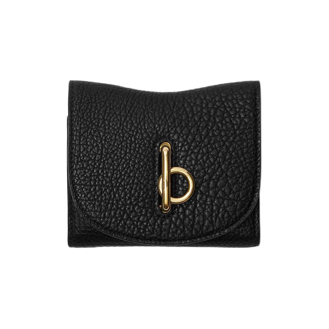 Burberry Rocking Horse Equestrian Knight Logo Embossed Curved Contour Calfskin Wallet Female Black BasicDust Bag чёрный 21960₽
