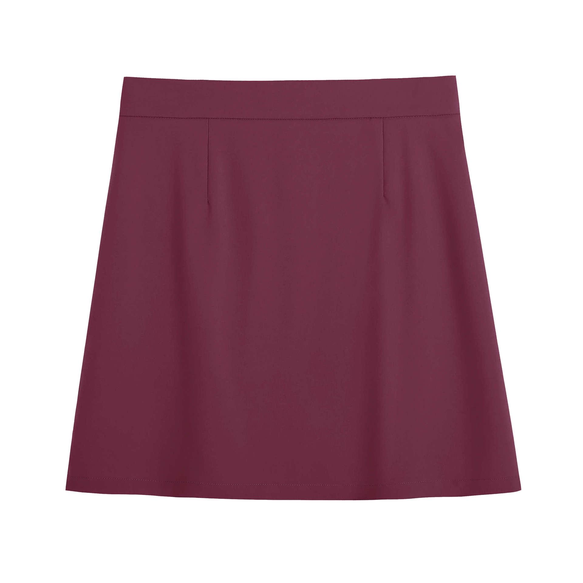 

Plus Size Women s Solid A-Line Elastic High-Waist Skirt - Simple Summer Style 5XL (recommended for 100-110 kg) сливовий/фіолетовий