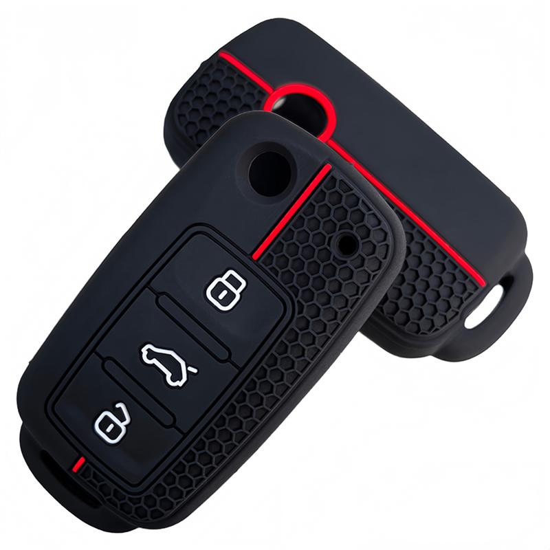 Silicone Car Key Case Cover Shell For Vw Volkswagen Polo Golf Passat Beetle Tiguan Jetta Seat Leon Altea Skoda Octavia Kodiaq