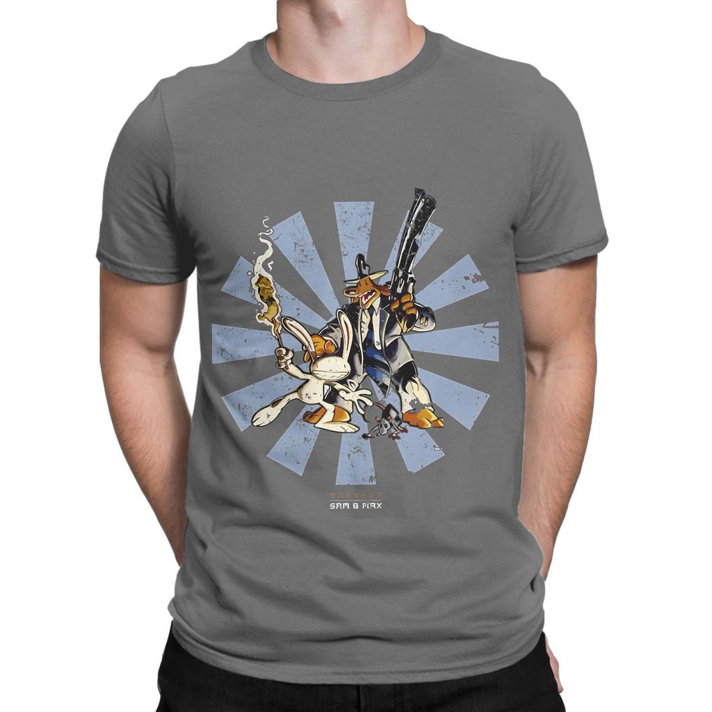 Sam And Max Hit The Road Retro Japanese Graphic 100 Cotton Tshirt Sam And Max Hit The Road Tees Tops For Unisex