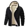 Men S European Size Thick Fleece Hooded Jacket Work Coat