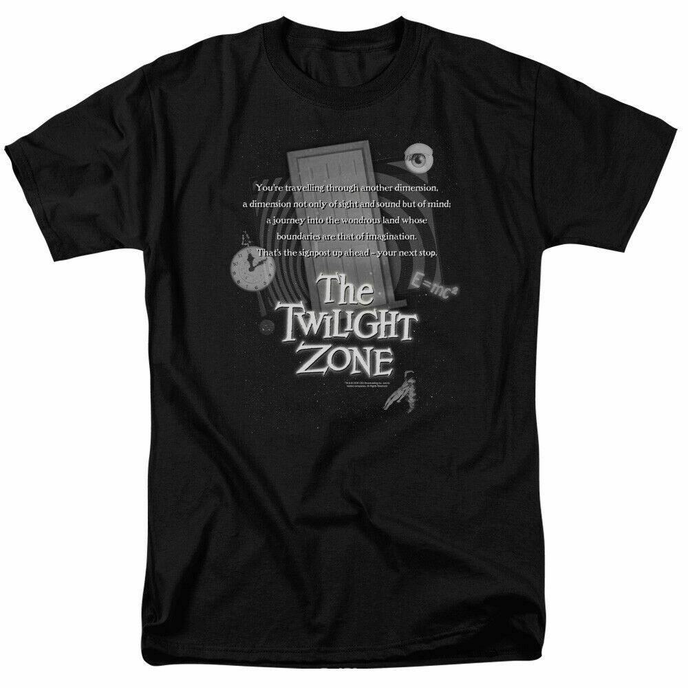 26 The Twilight Zone Monologue T Shirt Mens Licensed Classic TV Show Black Unisex T-Shirt M