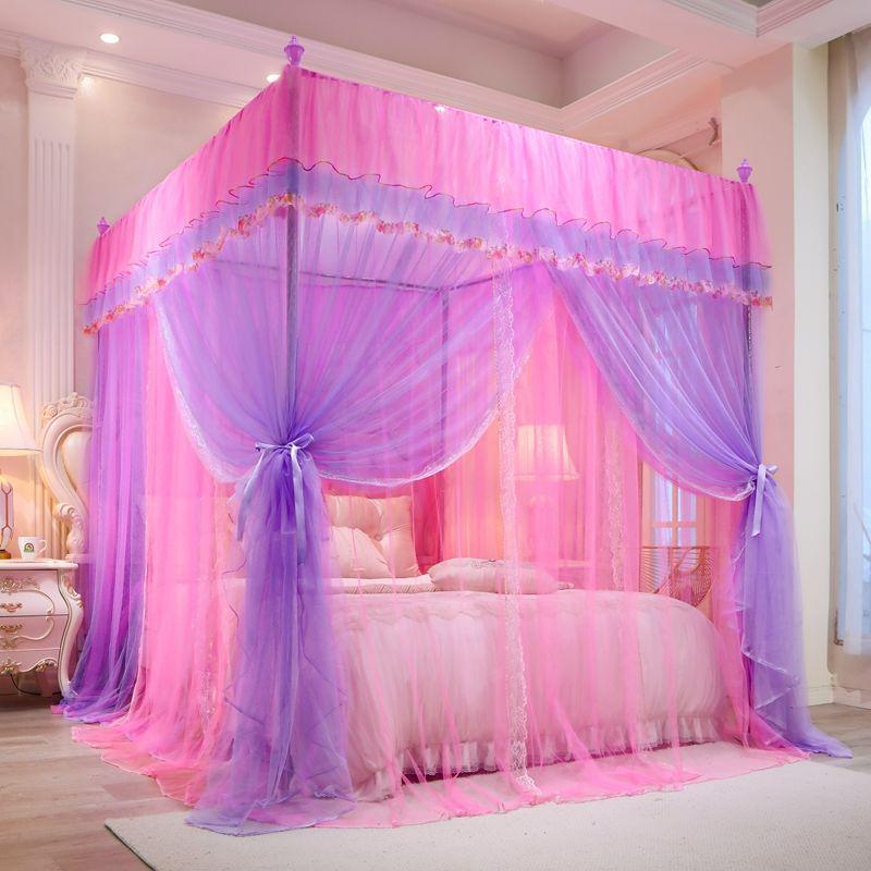Three-Door Princess Style Thickened Mosquito Net for Single/Double Bed