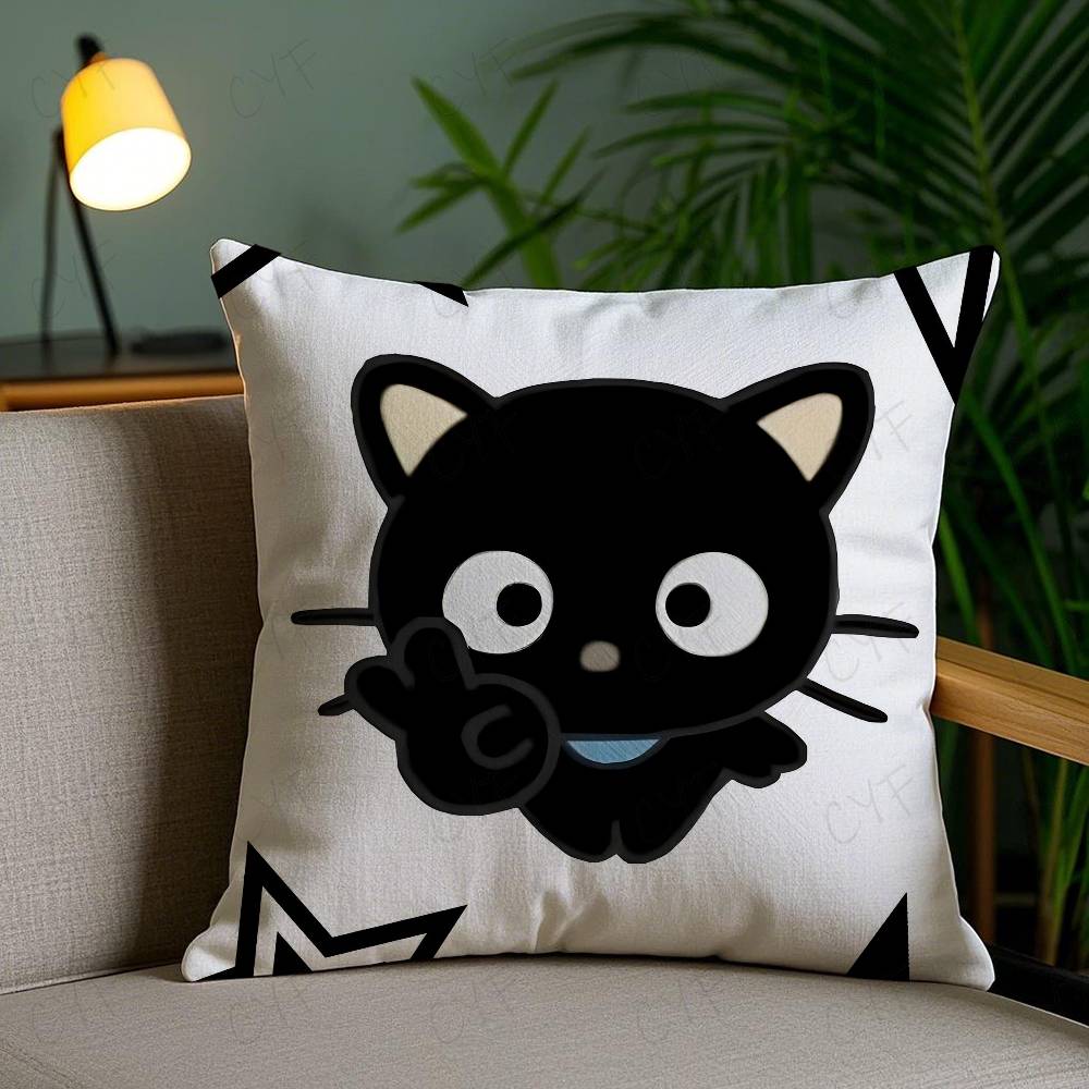 S-Sanrio C-Chococat Anime Pillow Case Safe Custom Photo Pillow, Anti-fade Brushed Fleece Cushion, Maternal & Infant Safe.