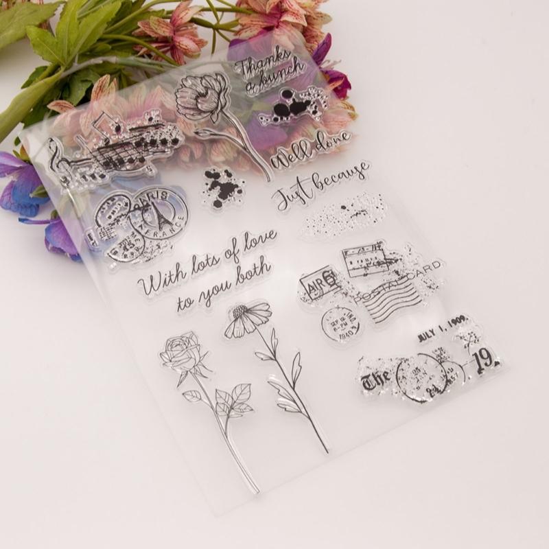 Clear Silicone Stamper Journaling Stamping Tool for Scrapbooking Birthday Card Making Photo Album Journal Paper Project