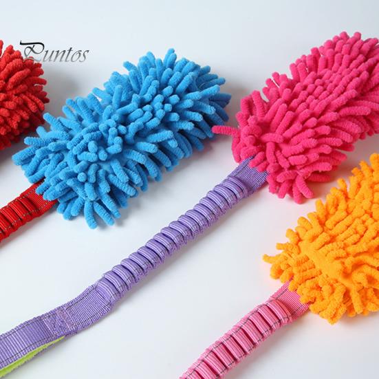 Tough Dog Toys with Handles Rope Toy, Durable Interactive Plush Tug Reinforced Handles, Chew Dental Cleaning Polyester Toy for Small Large Dogs