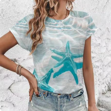 New Fashion Trend Crew Neck T-shirt 2024 Summer Casual Sports Comfortable Short-sleeved Top High Quality Simple Women