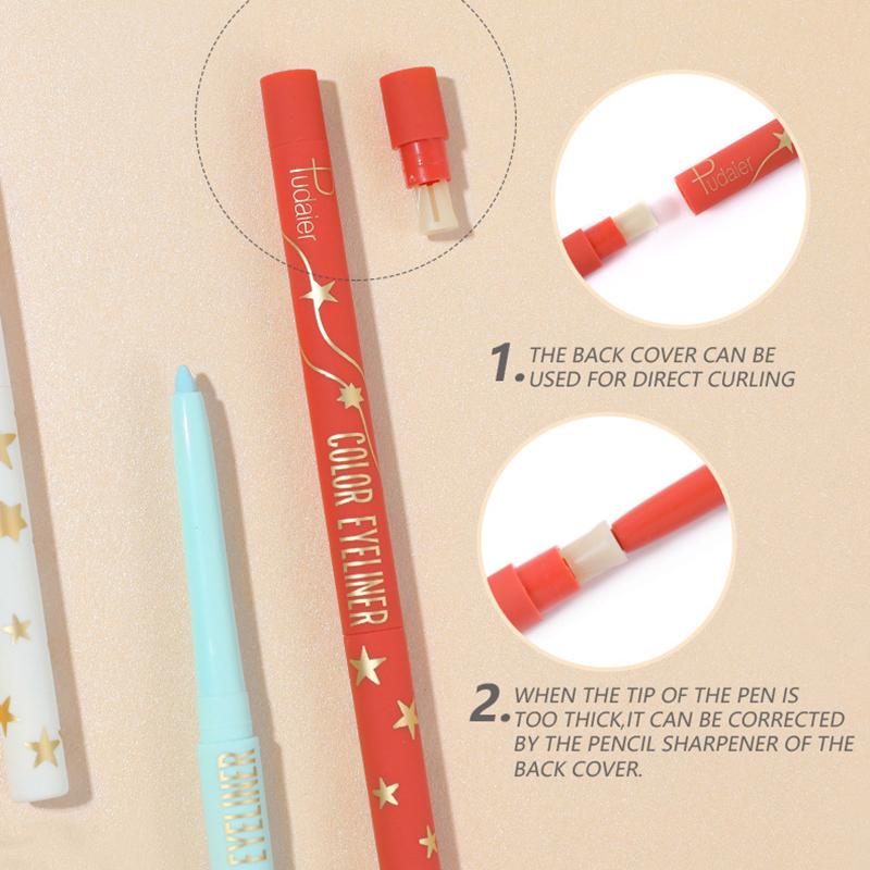 Pudaier Eyeliner Anti Sweat Ανθεκτικό και εύκολο στο περίγραμμα Eyeliner Pen 18 Color Eyeliner
