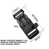 4pcs Black Side Release Buckle 14mm/15mm/16mm/20mm 550 Paracord Buckle New Bracelet Strap Buckle