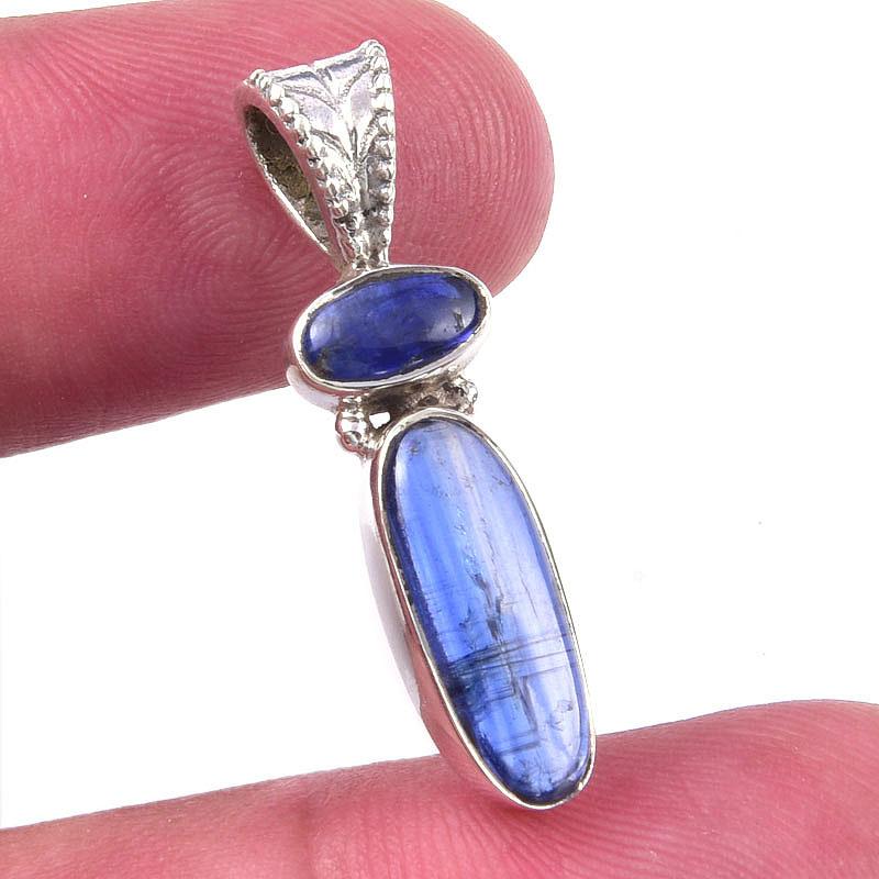 

Подвеска из натурального кианита из стерлингового серебра 925 пробы 1,25 A0L92