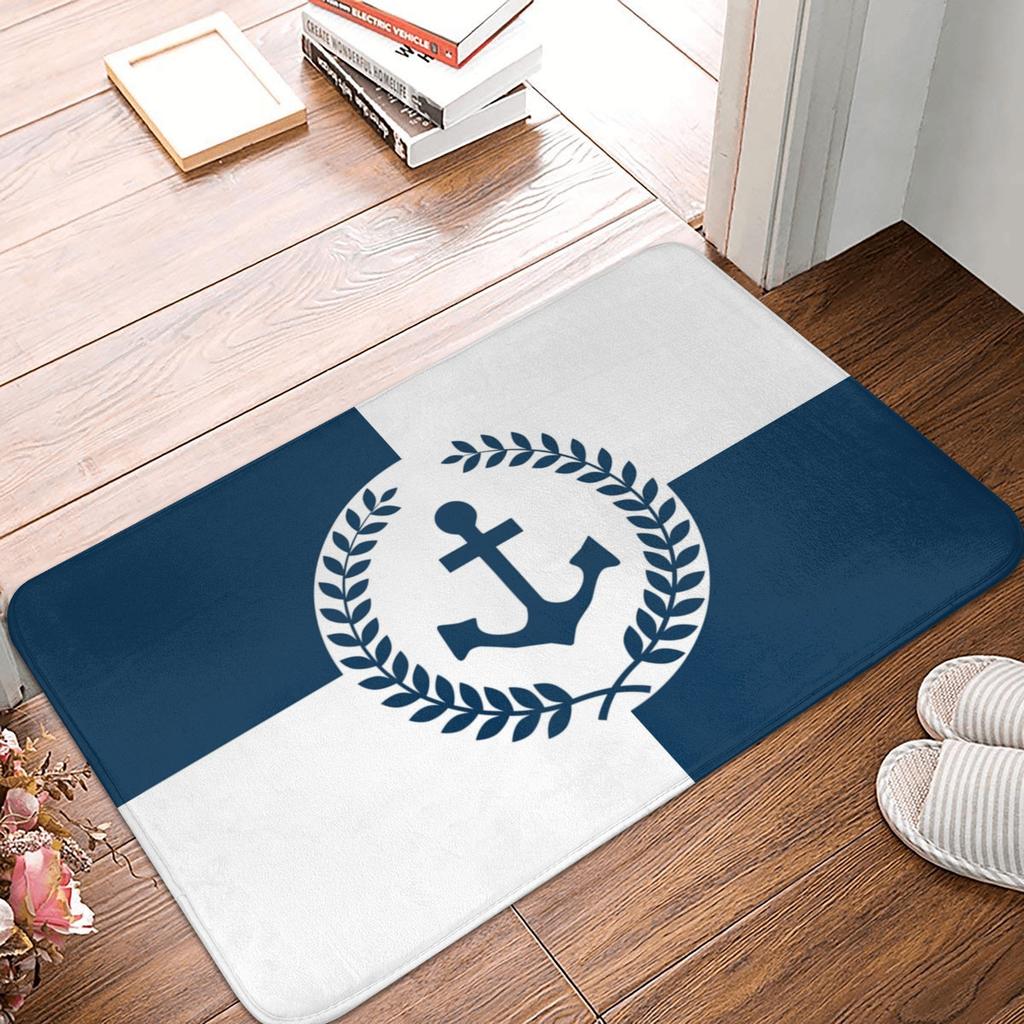 Nautical Anchor Front Door Mat Anti-Slip Indoor Absorbent Sailor Adventure Doormat Floor Bath Entrance Rug Carpet