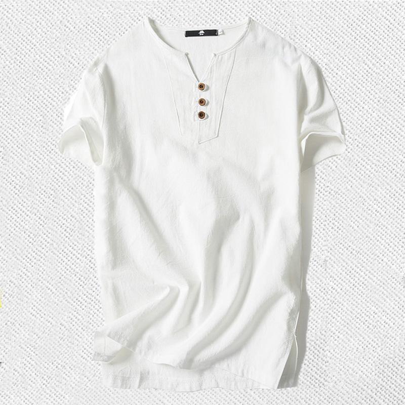 Männer T Shirts Plus Größe Große Übergroßen T Shirt Leinen Kurzarm T-shirt Männliche Sommer Männer T-shirt Große größe