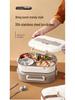 304 Stainless Steel Compartmentalized Portable Lunch Box - Microwave Safe Bento for Students & Office Workers.