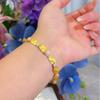 Silk Dot Diamond Flower Brushed Ribbon Bracelet Women'S French Light Luxury Retro Stacked Wear Premium Sense