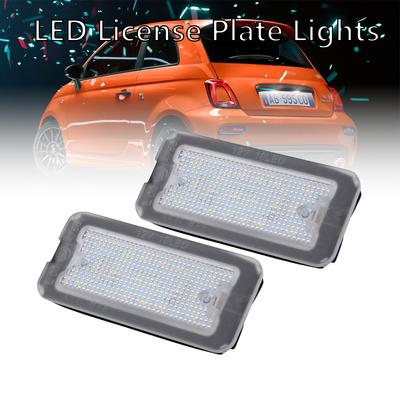 Luces de matrícula LED, accesorios para automóviles, luces de matrícula de automóvil para Fiat 500 Abarth 500, 2 piezas