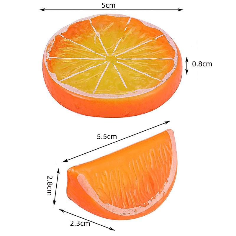 5pcs 2inch Artificial Lemon Orange Festive Party Supplies Fake Fruits Christmas Halloween Home Decoration Food Phography Props