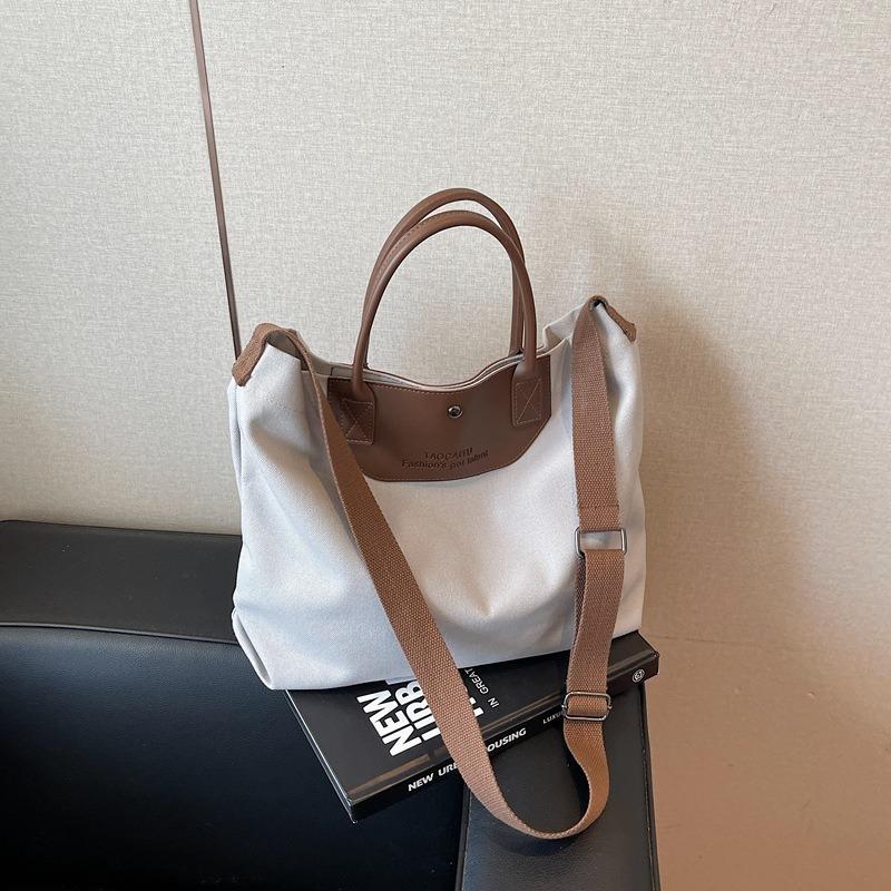Large Capacity Bag New Women's Bag Fashion Commuter Shoulder Bag Canvas Trendy Versatile Large Tote Bag